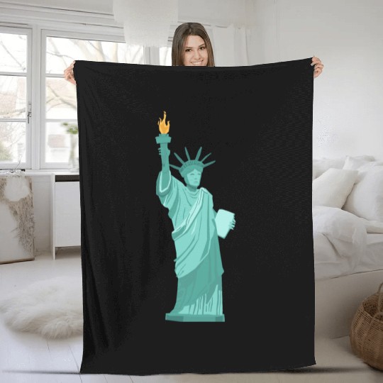 statue of liberty Fleece Blankets