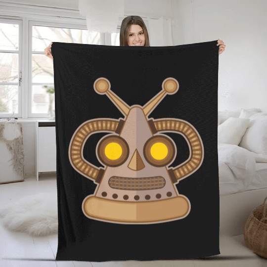 Robot mask Fleece Blankets