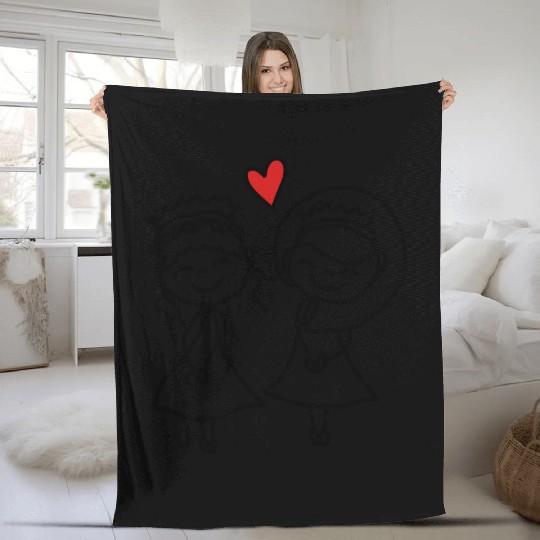 gay couple Fleece Blankets