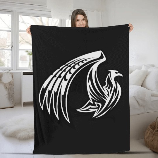 Tribal Eagle Fleece Blankets