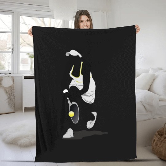 tennis player Fleece Blankets