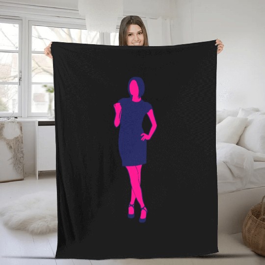 Business Woman Fleece Blankets