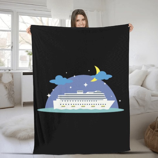 cruise ship Fleece Blankets