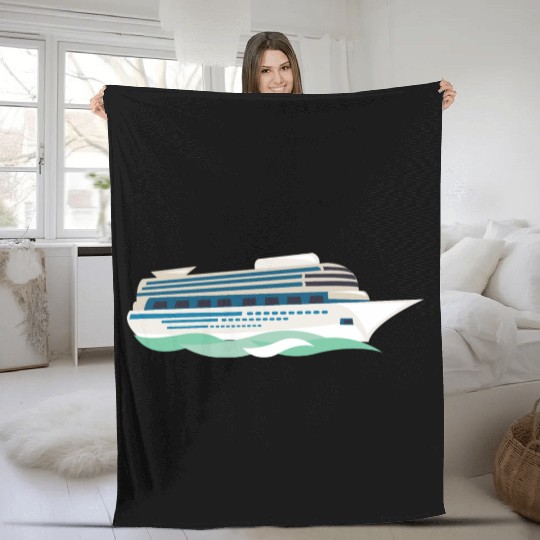 cruise ship Fleece Blankets