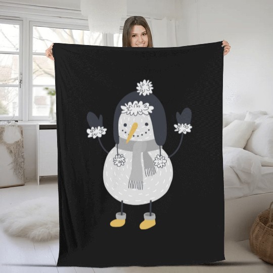 snowman Fleece Blankets