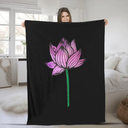 Lotus Fleece Blankets