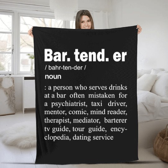 Bartender - Bartender Definition Fleece Blankets