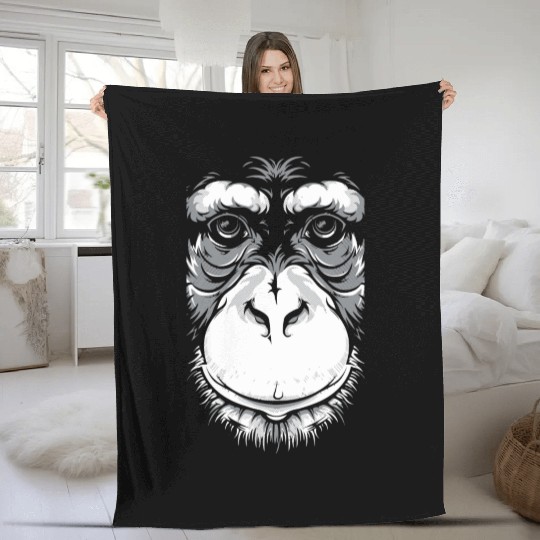 Monkey face Fleece Blankets
