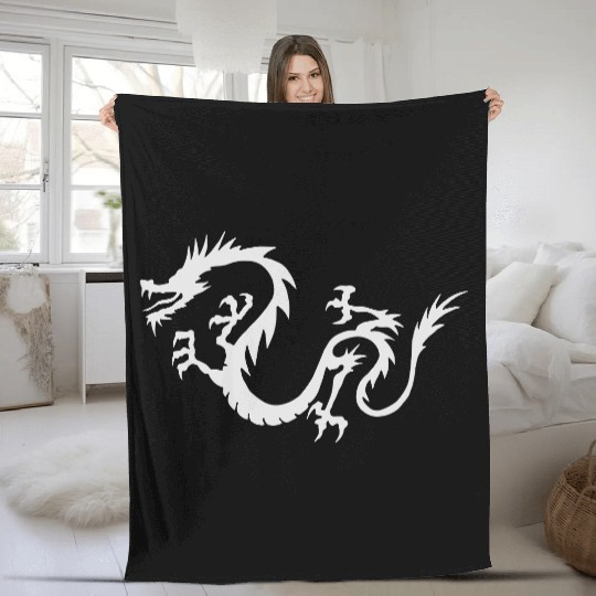Chinese Dragon Fleece Blankets