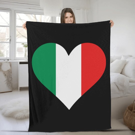 A Heart For Italy Fleece Blankets