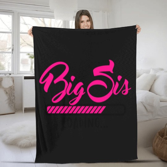 Big Sis loading - Big Sister loading - Pregnancy Fleece Blankets