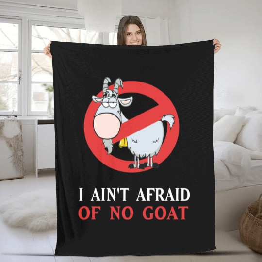Cubs Goat Funny Fleece Blankets I Ain t Afraid of No Goat
