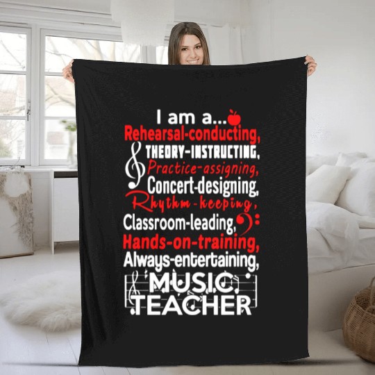 Music Teacher Fleece Blankets