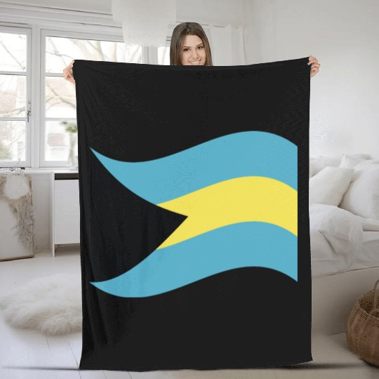flag bahamas Fleece Blankets
