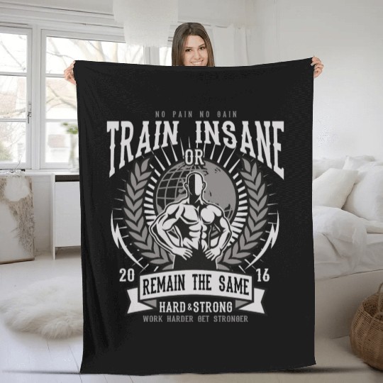 Train Insane Fleece Blankets