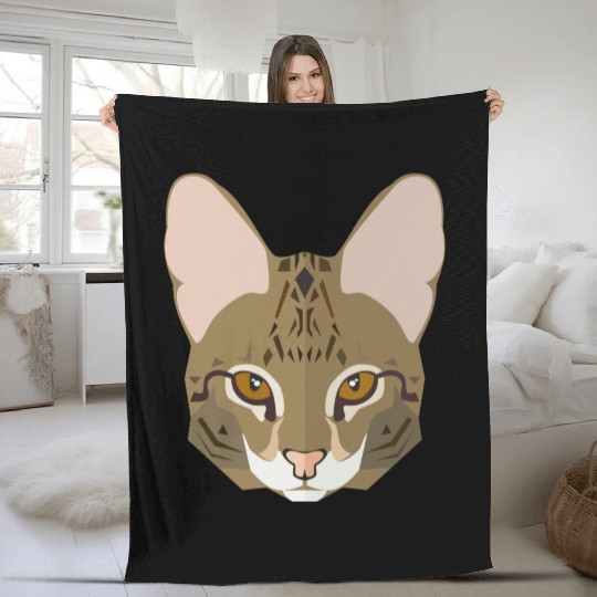 Cat face Fleece Blankets