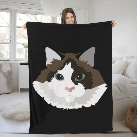 Cat face Fleece Blankets