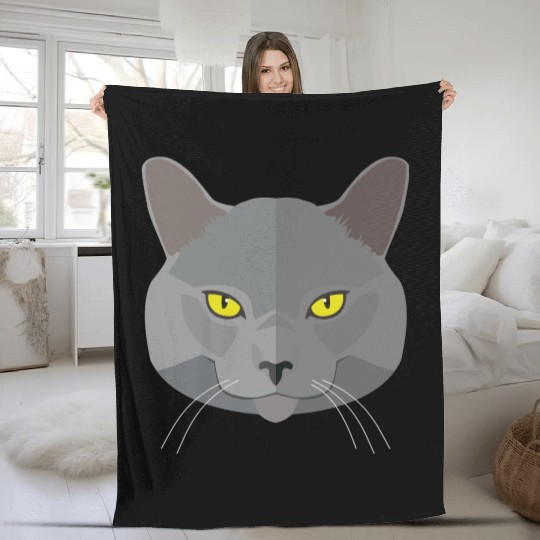 Cat face Fleece Blankets