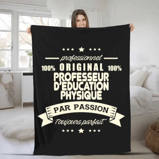 Original Physical Education Teacher Fleece Blankets
