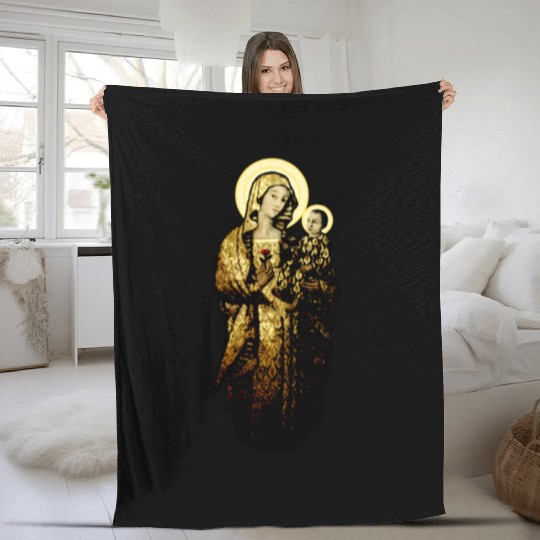 Our Virgin Mother (and Son) Fleece Blankets