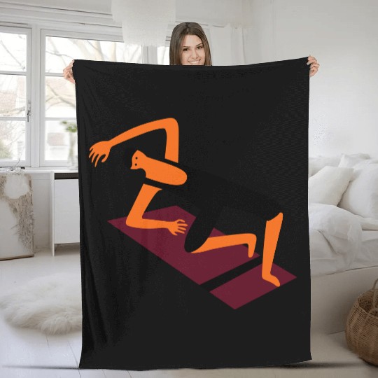 yoga pose Fleece Blankets