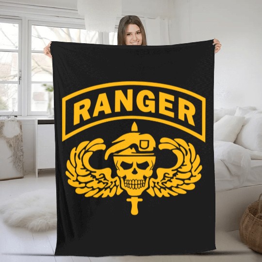 US Army Ranger Skull Fleece Blankets