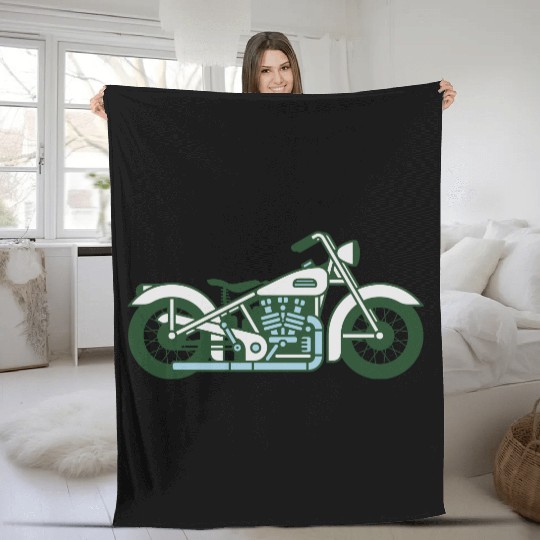 Motorcycle Fleece Blankets