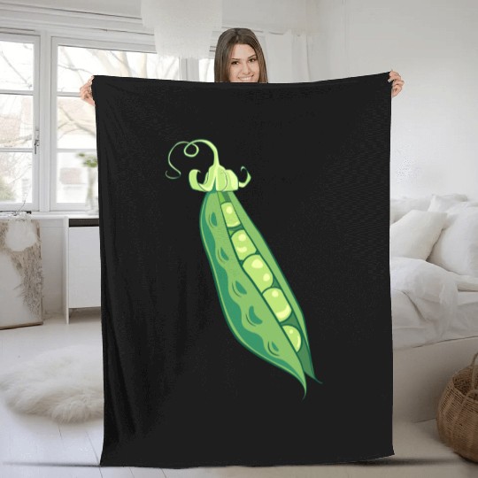 Pea Peas Vegetable Veggie Veg Pod Peasecod Gift Fleece Blankets