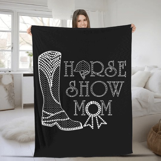 Horse Show Mom Fleece Blankets