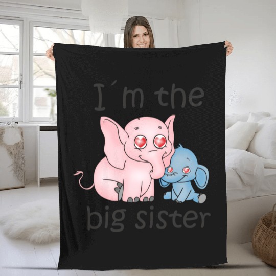 I'm the Big Sister B Fleece Blankets