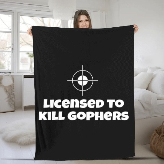 Licensed To Kill Gophers - Caddyshack Fleece Blankets