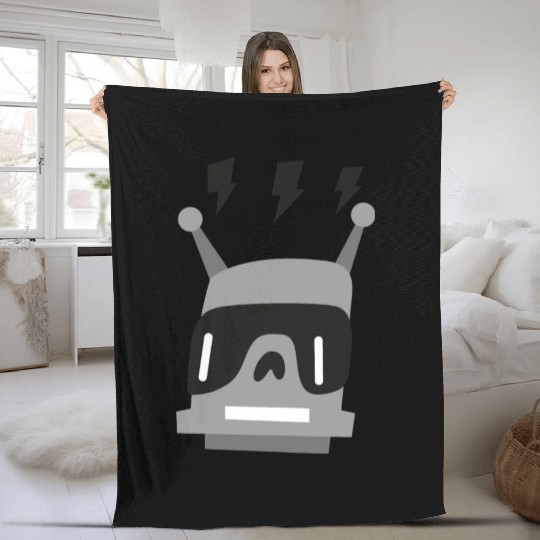 funny robot Fleece Blankets