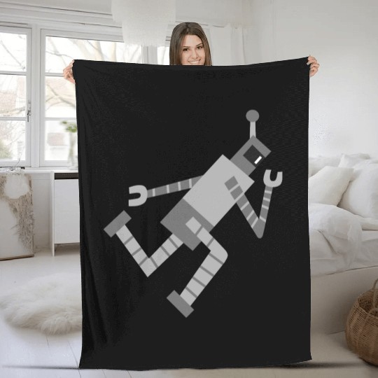 robot dancing Fleece Blankets
