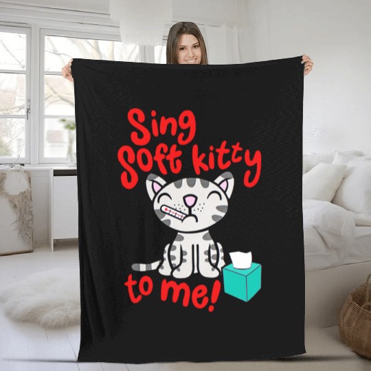 Theory Sing Soft Kitty Song Fleece Blankets