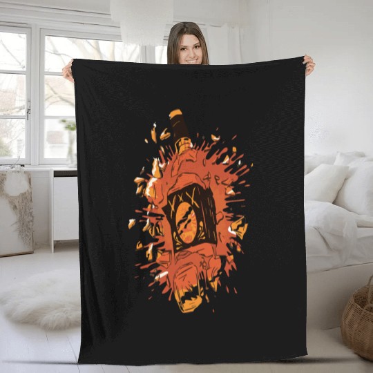 Broken Liquor Bottle Fleece Blankets
