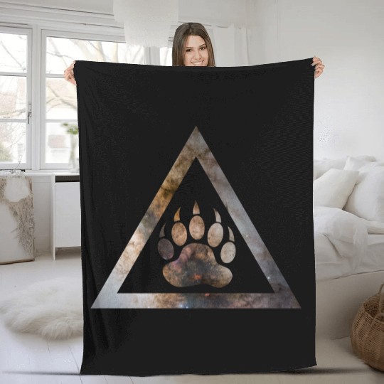 Galaxy Bear Triangle Fleece Blankets