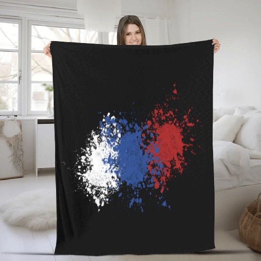 russian splatter Fleece Blankets