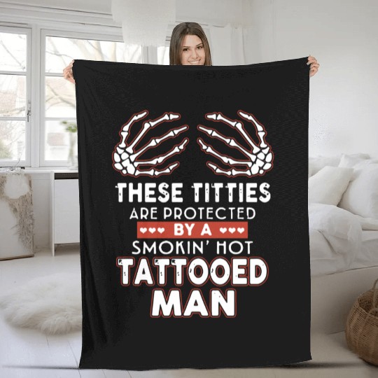 there titties are protected by a smoking hot tatto Fleece Blankets
