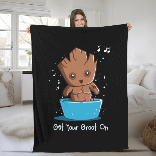 Get Your Groot On Fleece Blankets