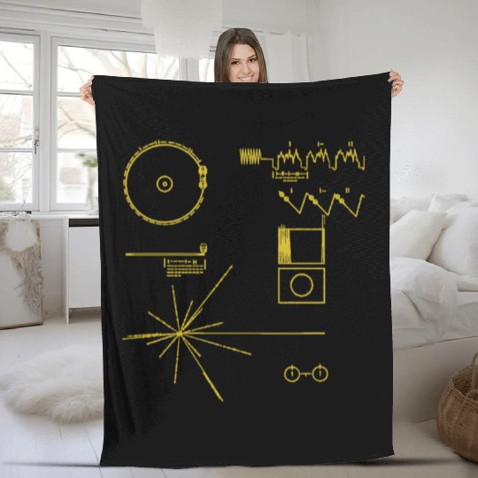 NASA golden record official image voyager Fleece Blankets