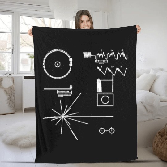 golden record NASA voyager space official images Fleece Blankets