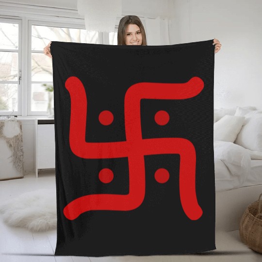 Hindu Swastika Fleece Blankets
