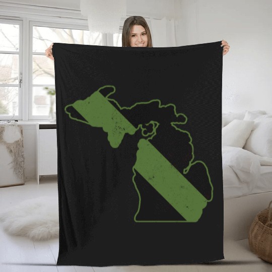 Game Warden CBP Michigan Border Patrol Park Ranger Fleece Blankets