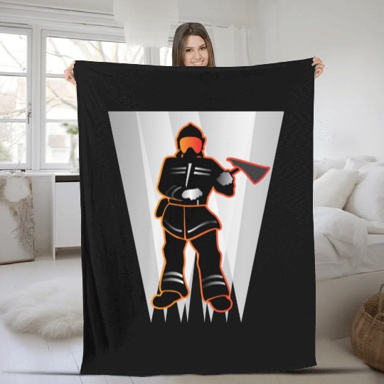 fireman back service gift idea Fleece Blankets