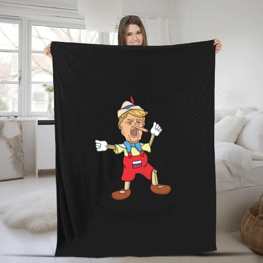 Pinocchio Trump Fleece Blankets