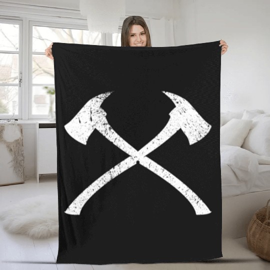 Firefighter Axe - Firefighter - Total Basics Fleece Blankets