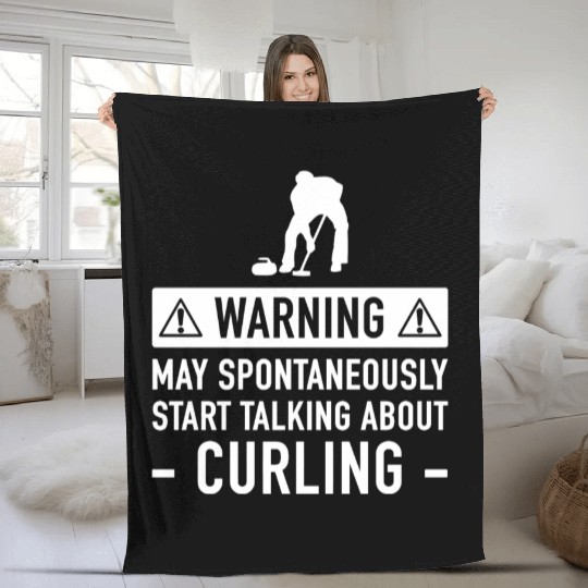 Movie - funny curling for men or women Fleece Blankets
