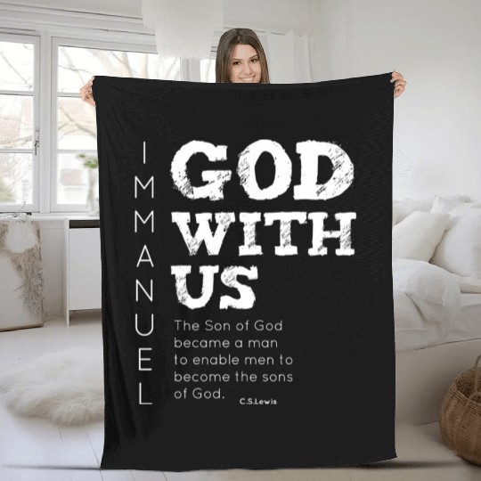 Immanuel, God with us Fleece Blankets