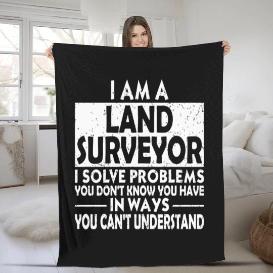 Funny - funny land surveyor problem solving dist Fleece Blankets