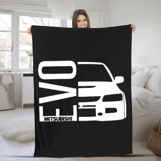 Evo Mitsubishi Evolution Fleece Blankets Car Racing DSM Dia